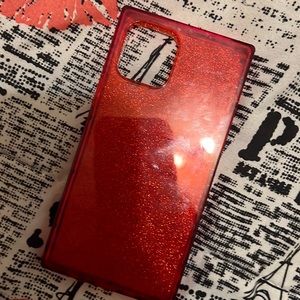 iPhone 12/12pro red glitter case